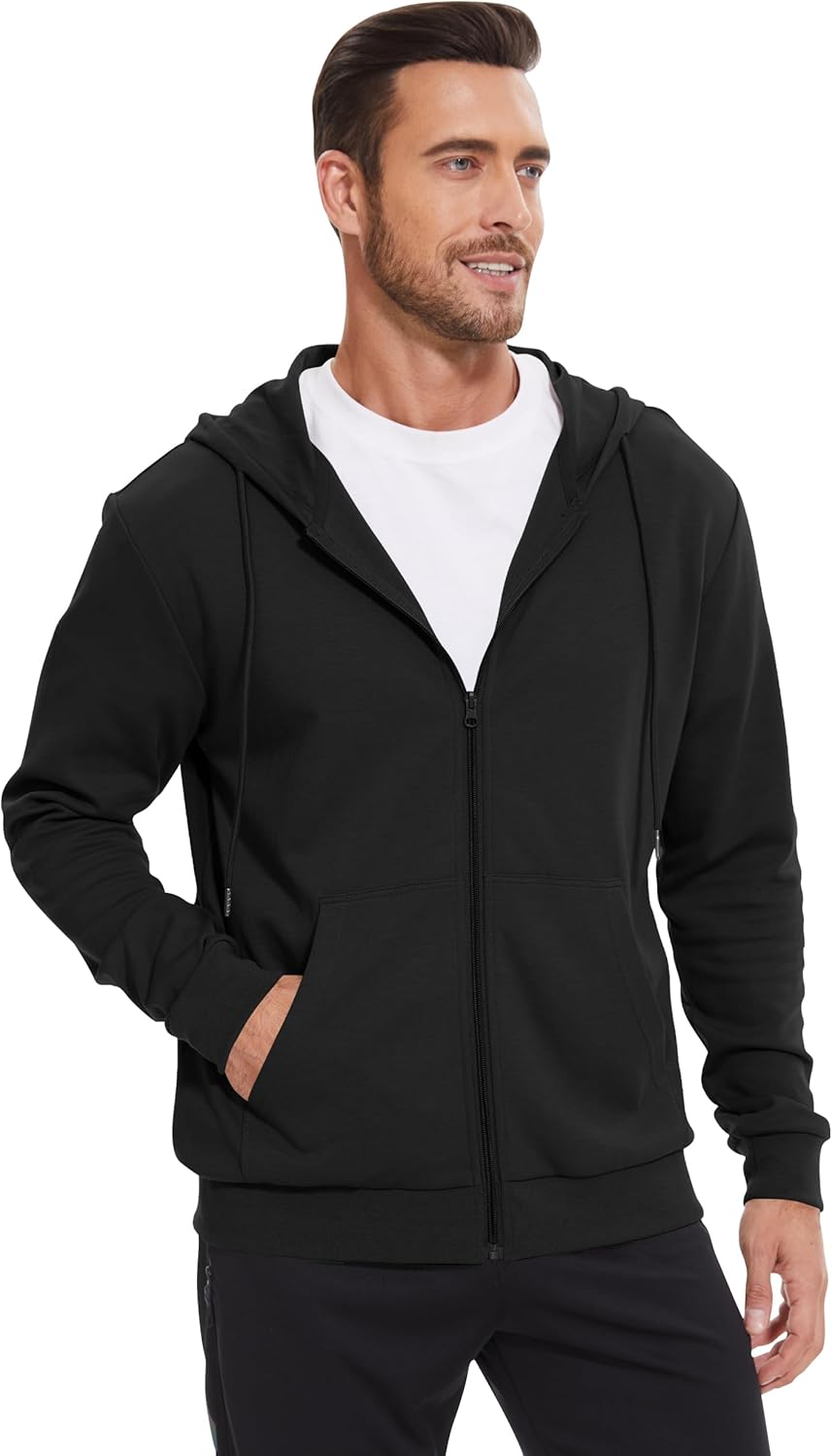 LETAOTAO Men's Zip Up Hoodie - Slim Fit & Lightweight