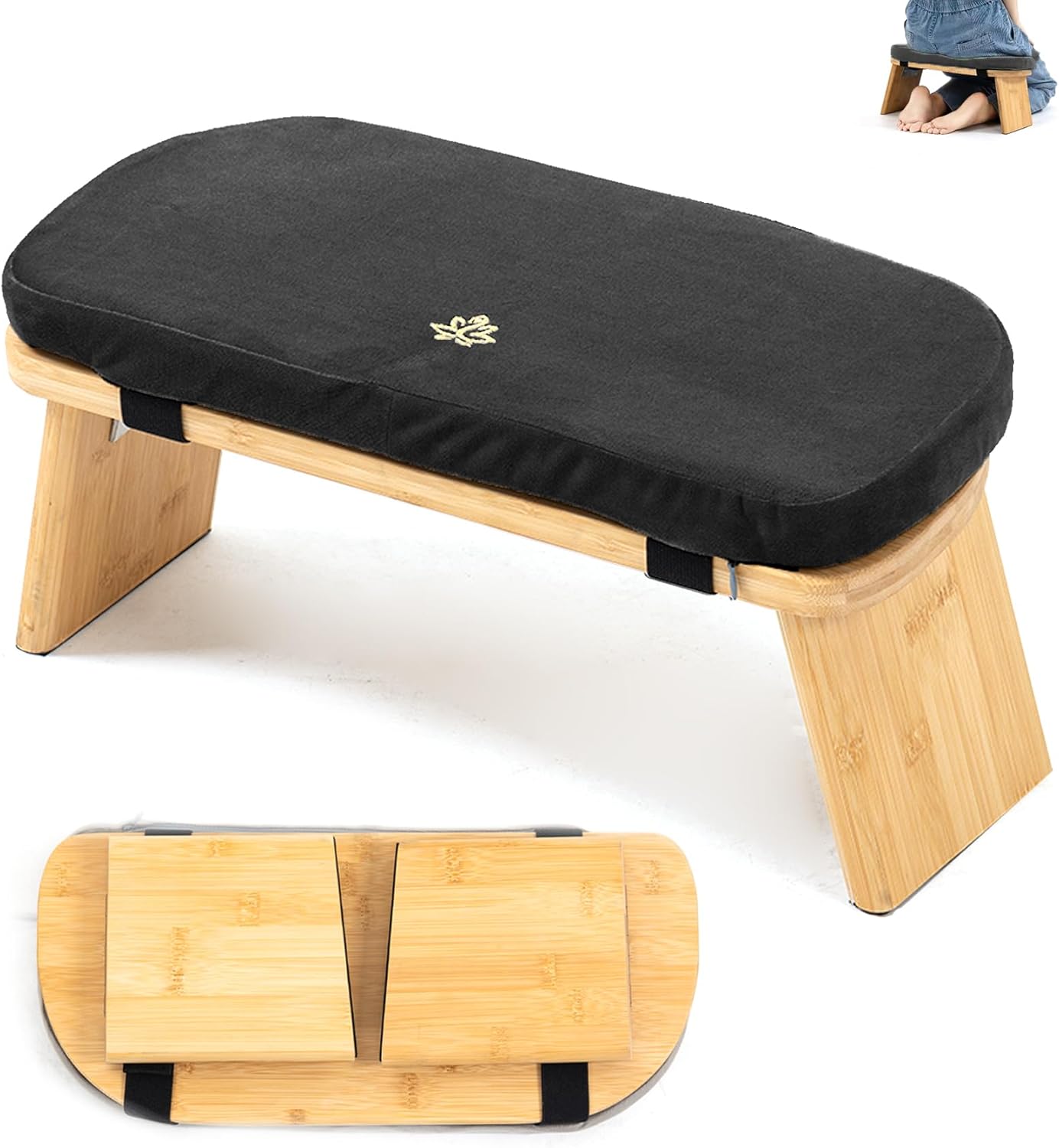 Folding Kneeling Meditation Bench for Comfortable Posture