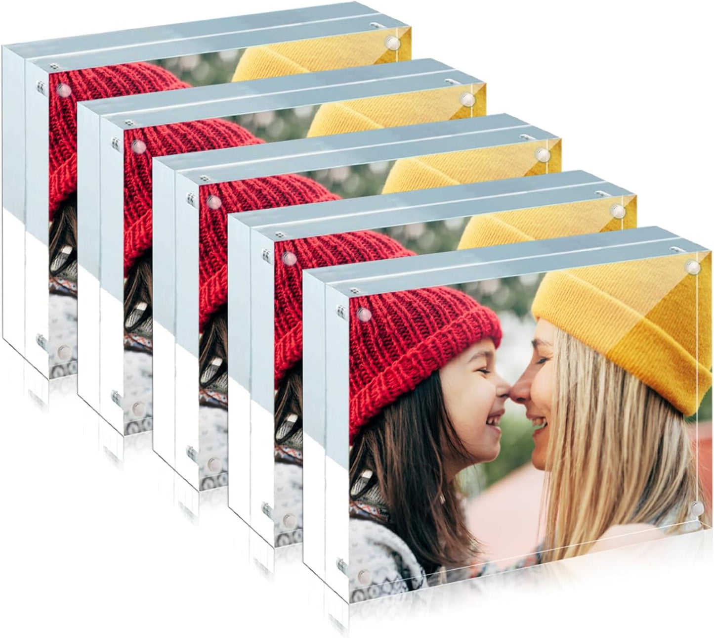ILXY 5 Pack Acrylic Frame 5x7 - Thicker Double Sided Display