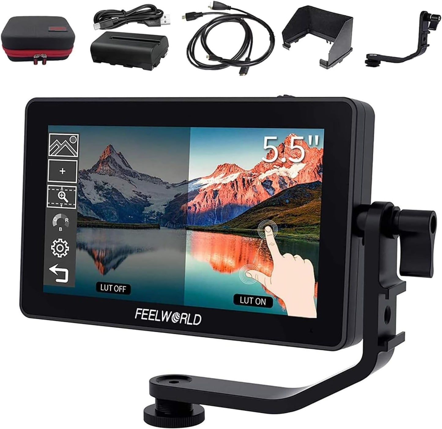 FEELWORLD F6 Plus 6 Inch Touch Screen DSLR Monitor with Battery