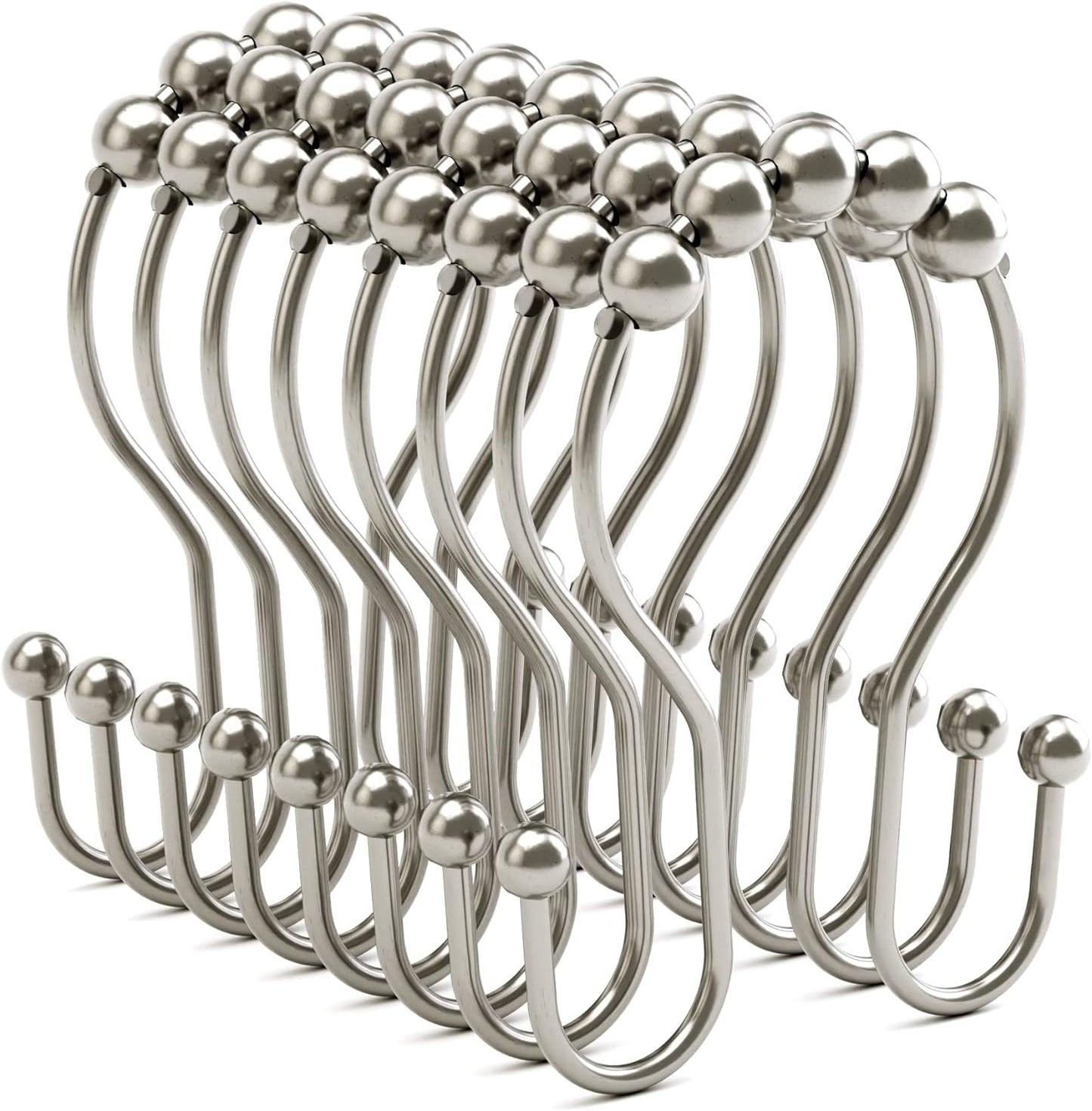 Rust-Proof Bathway Shower Hooks - Smooth Glide Design