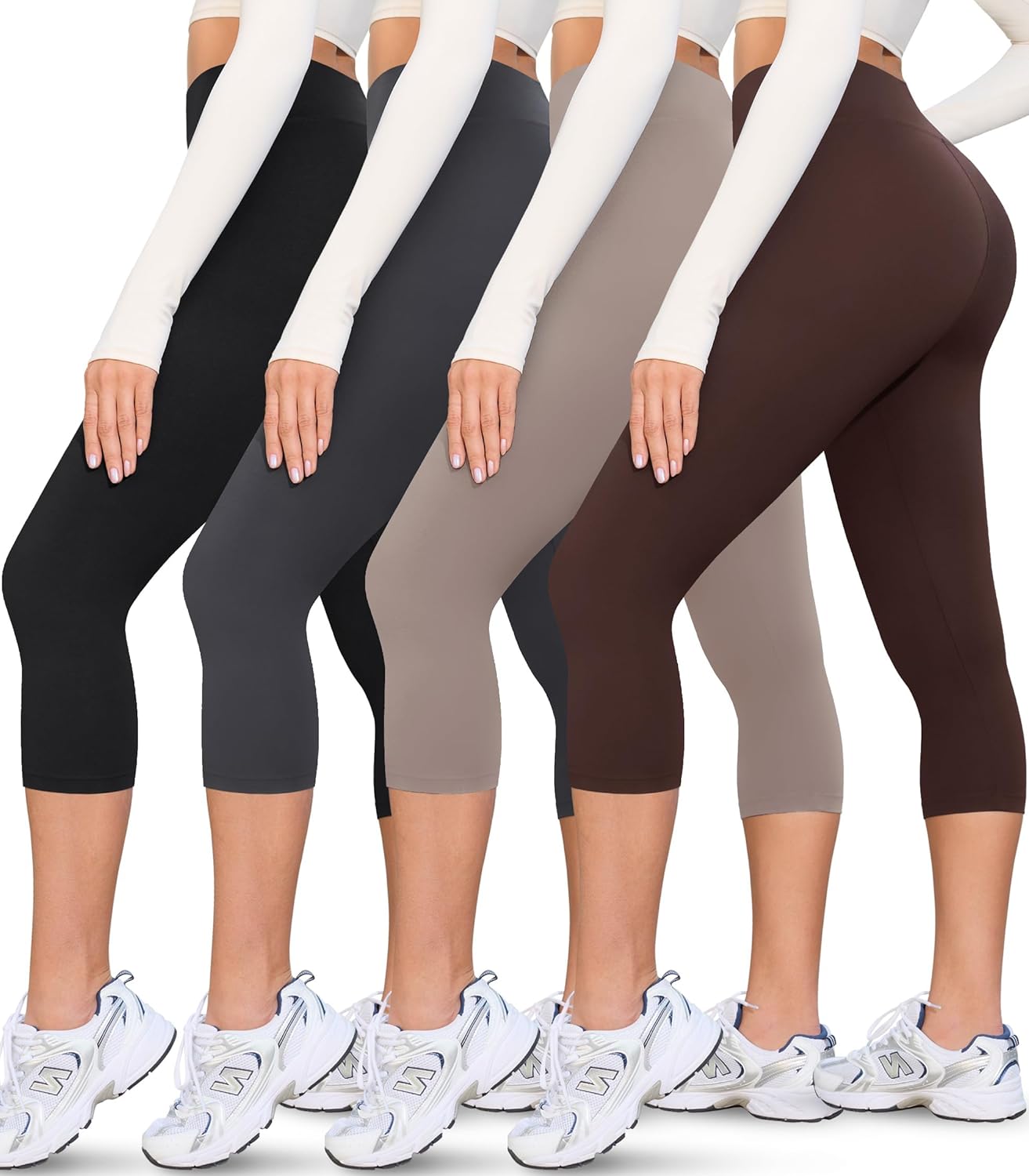 VALANDY Creamlush Capri Leggings for Women - Soft Yoga Pants