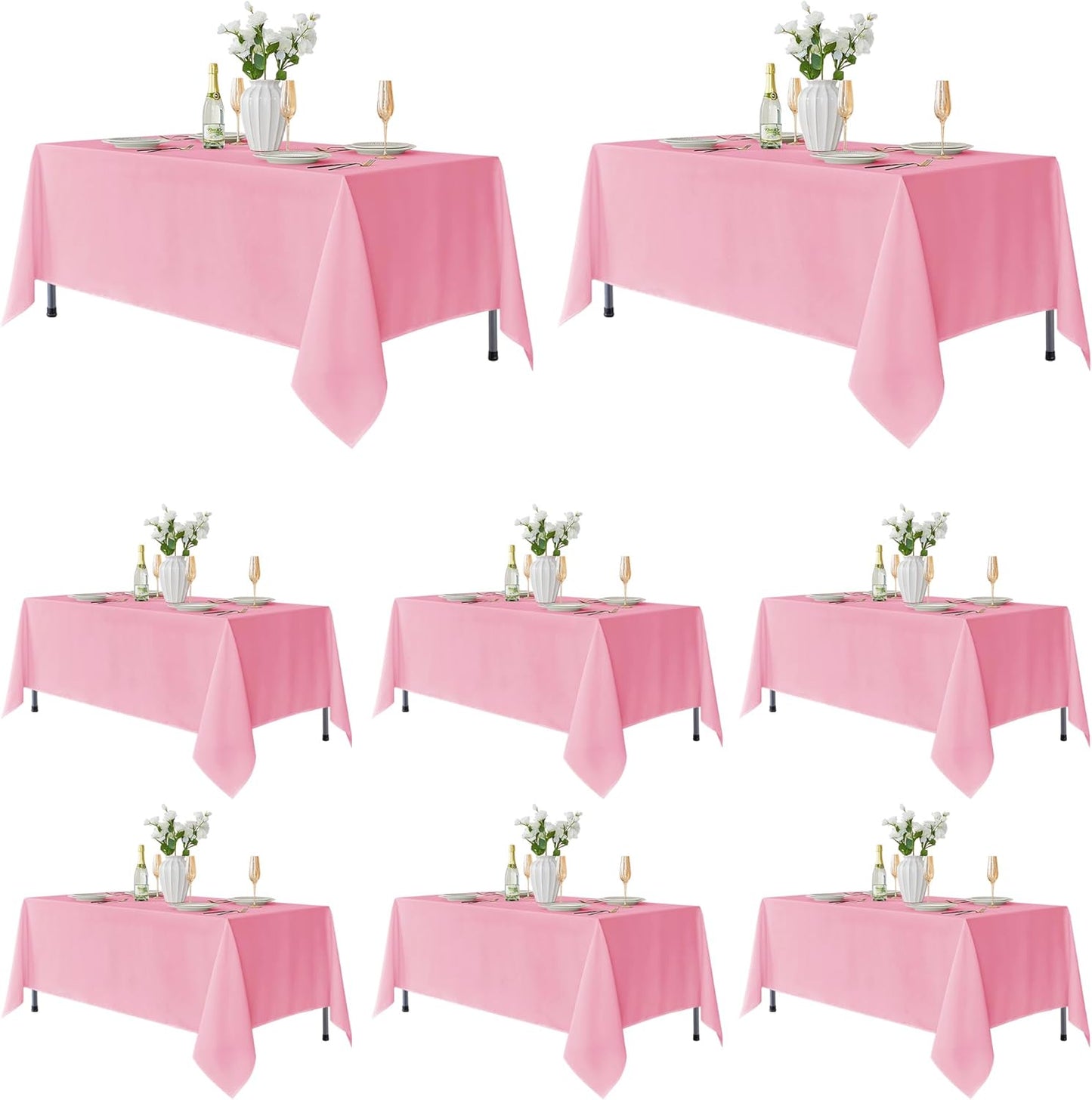 Fitable 8 Pack Table Cloths: Stain Resistant & Elegant Design