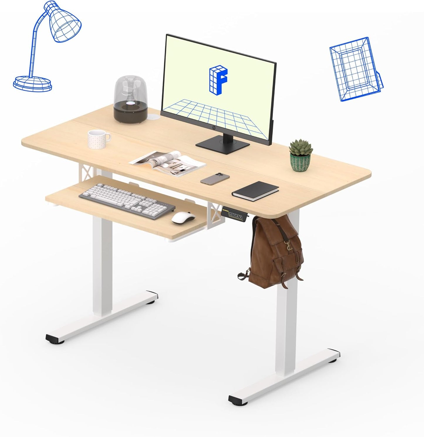 FLEXISPOT Electric Standing Desk: Adjustable Height, Spacious Workspace