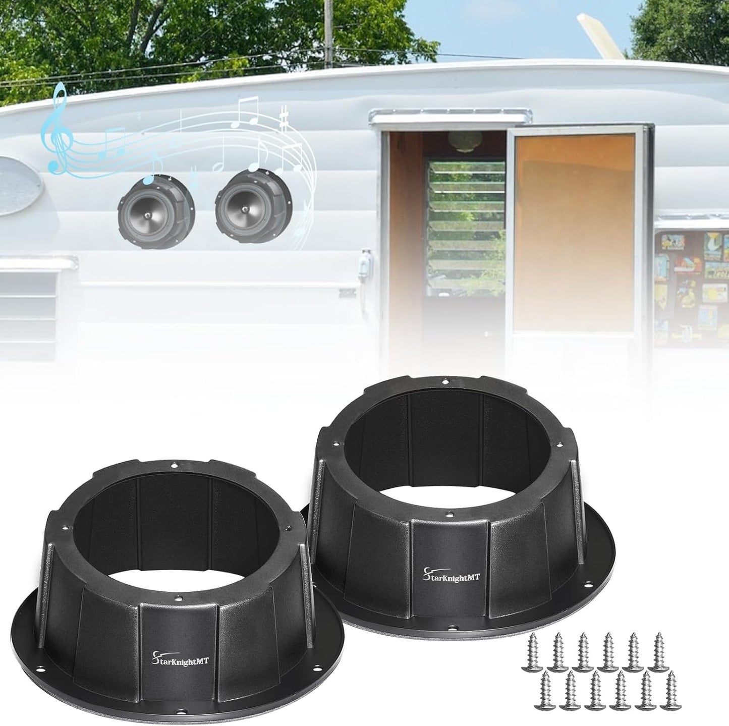 StarknightMT 2PCS Speaker Pods for 6.5 Inch Speakers - Durable
