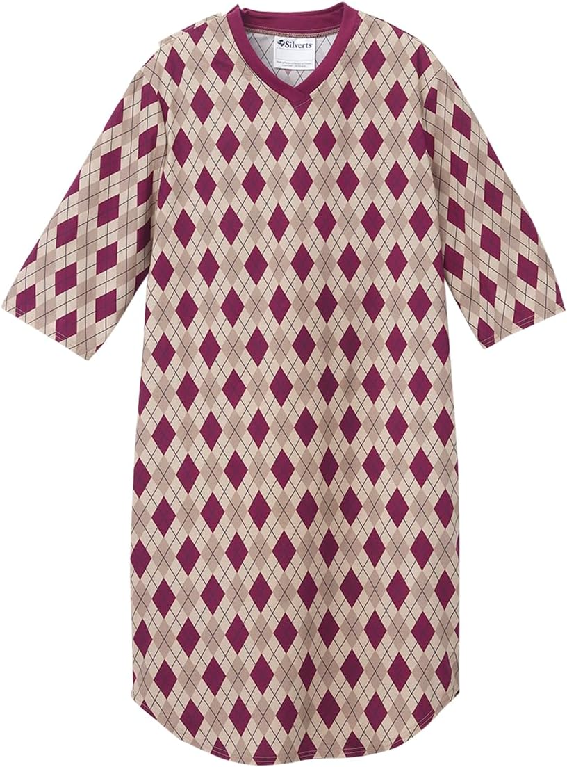Silverts Mens Adaptive Nightgown for Comfortable Sleepwear