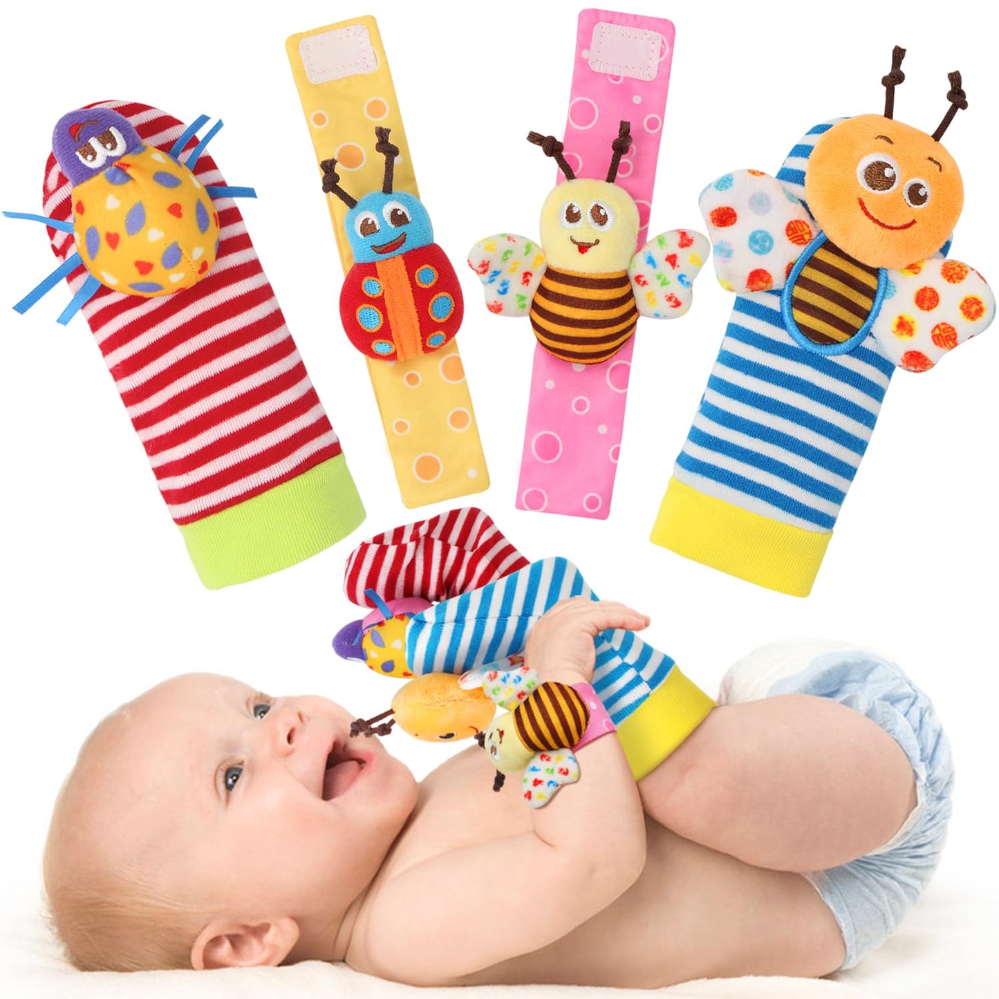 BLOOBLOOMAX Baby Rattles Set - Stimulate Your Infant's Senses!