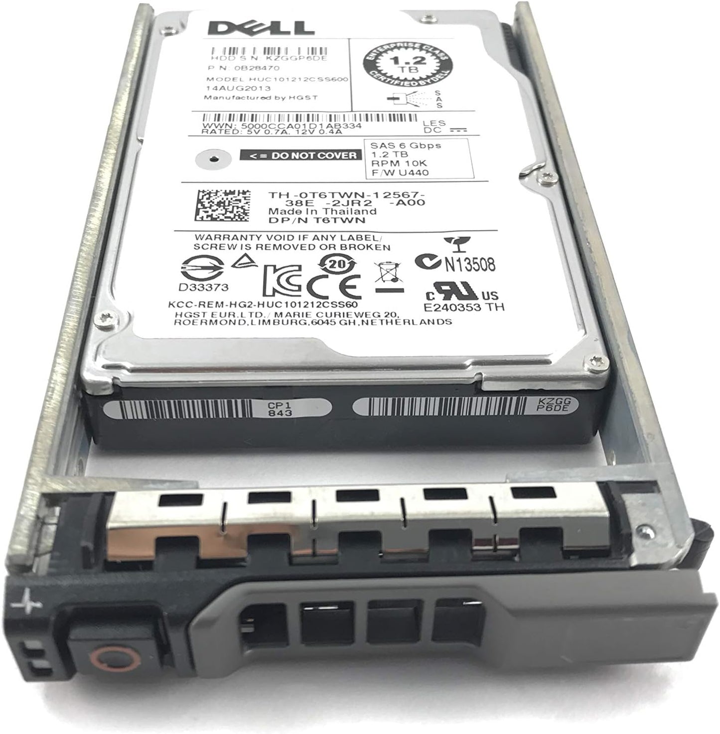Dell 1.2TB 10K 6Gbps SAS 2.5in Hard Drive for Servers