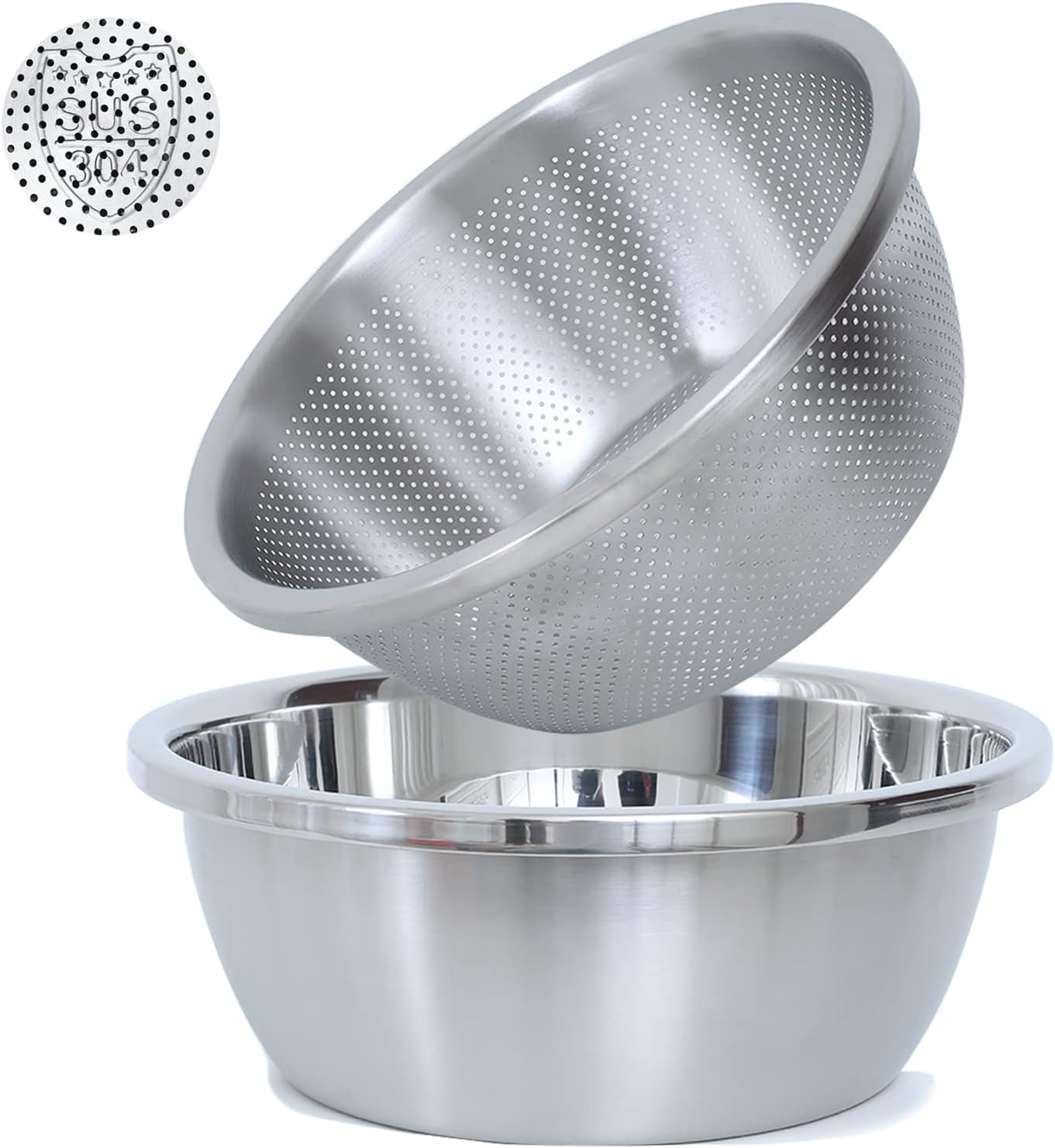 Paoli 3.5QT Stainless Steel Colander Set - Versatile & Spacious