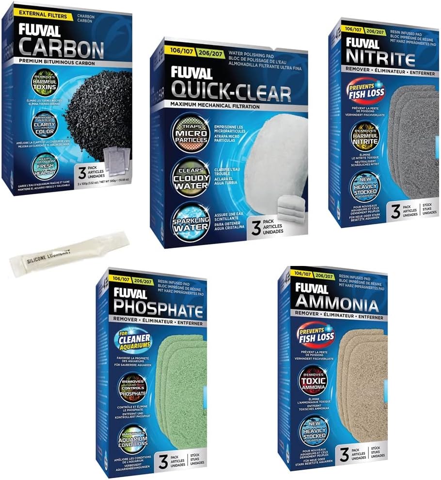 Fluval 106/107 206/207 Canister Filter Maintenance Kit Bundle