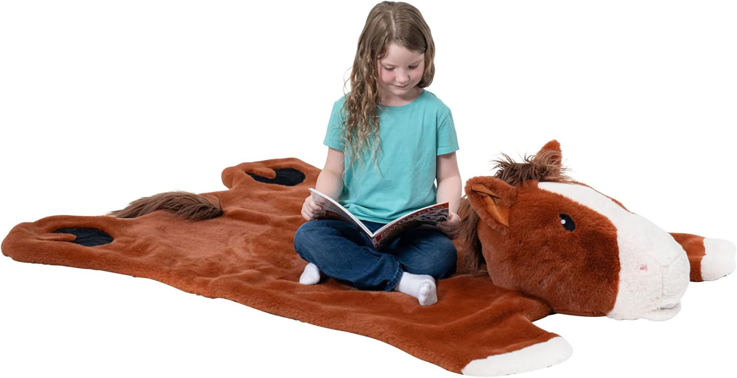 PlushieRug Animal Rug for Kids Room - Fluffy Nursery Decor