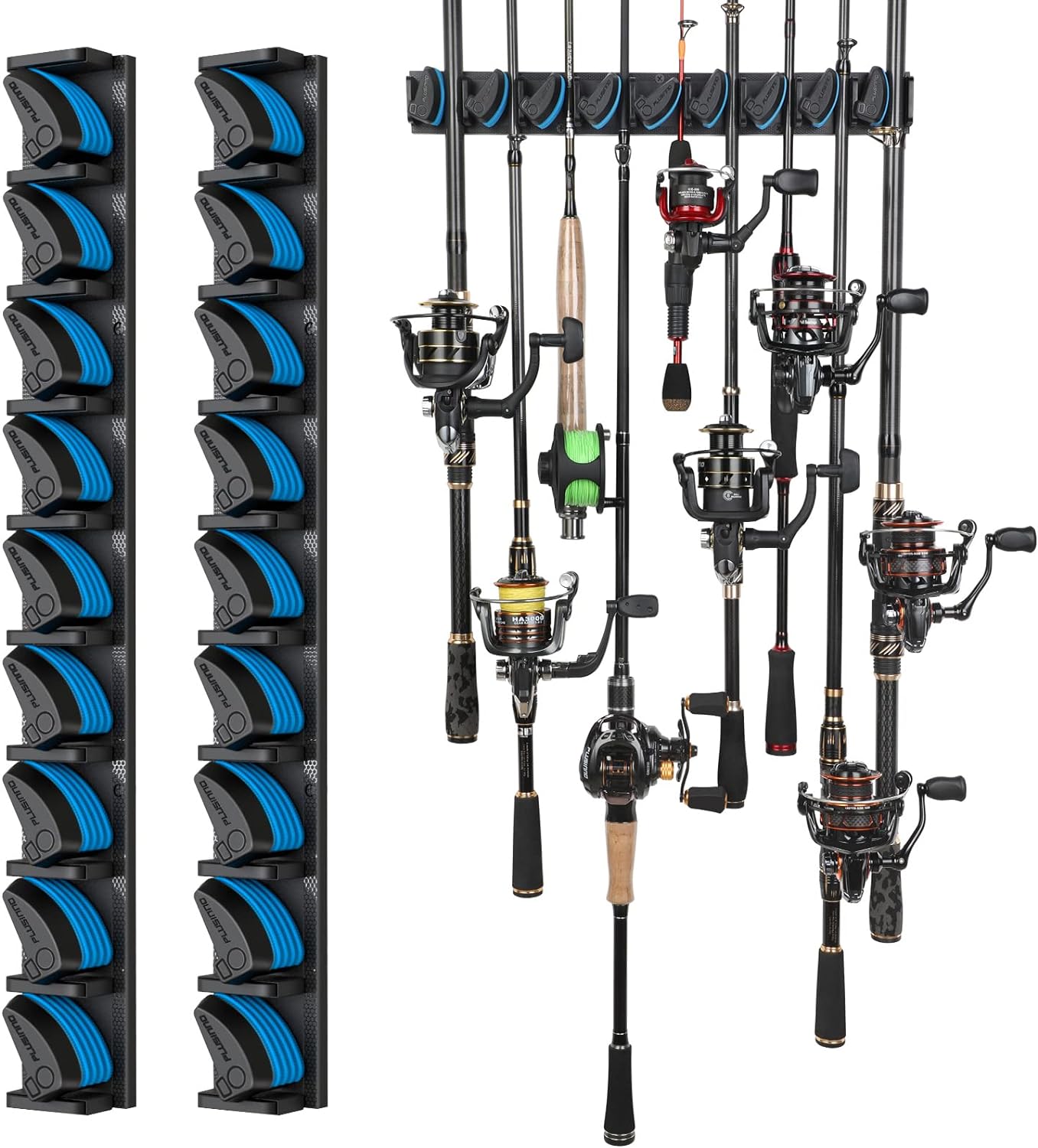 PLUSINNO Vertical Fishing Rod Rack - Holds 18 Rods