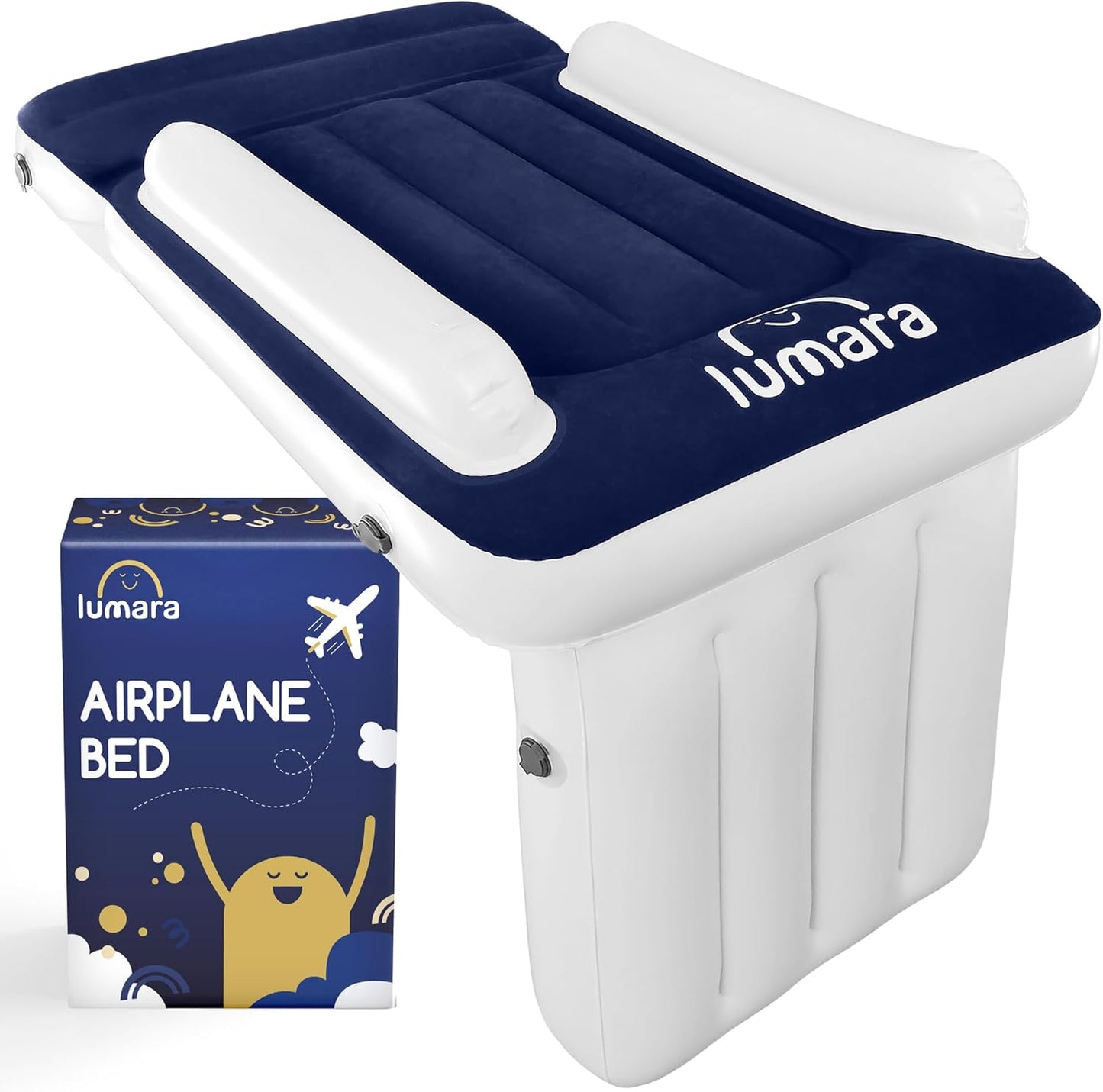 LUMARA Toddler Airplane Bed - Inflatable Travel Bed for Kids