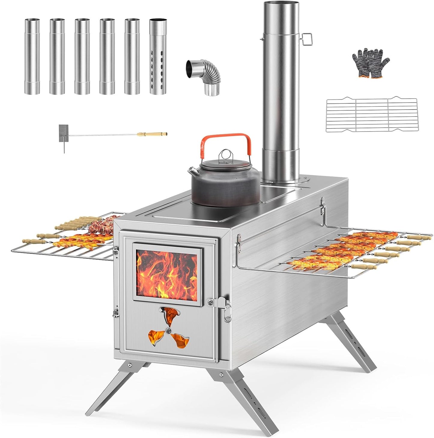 Portable Wood Stove for Hot Tent Camping