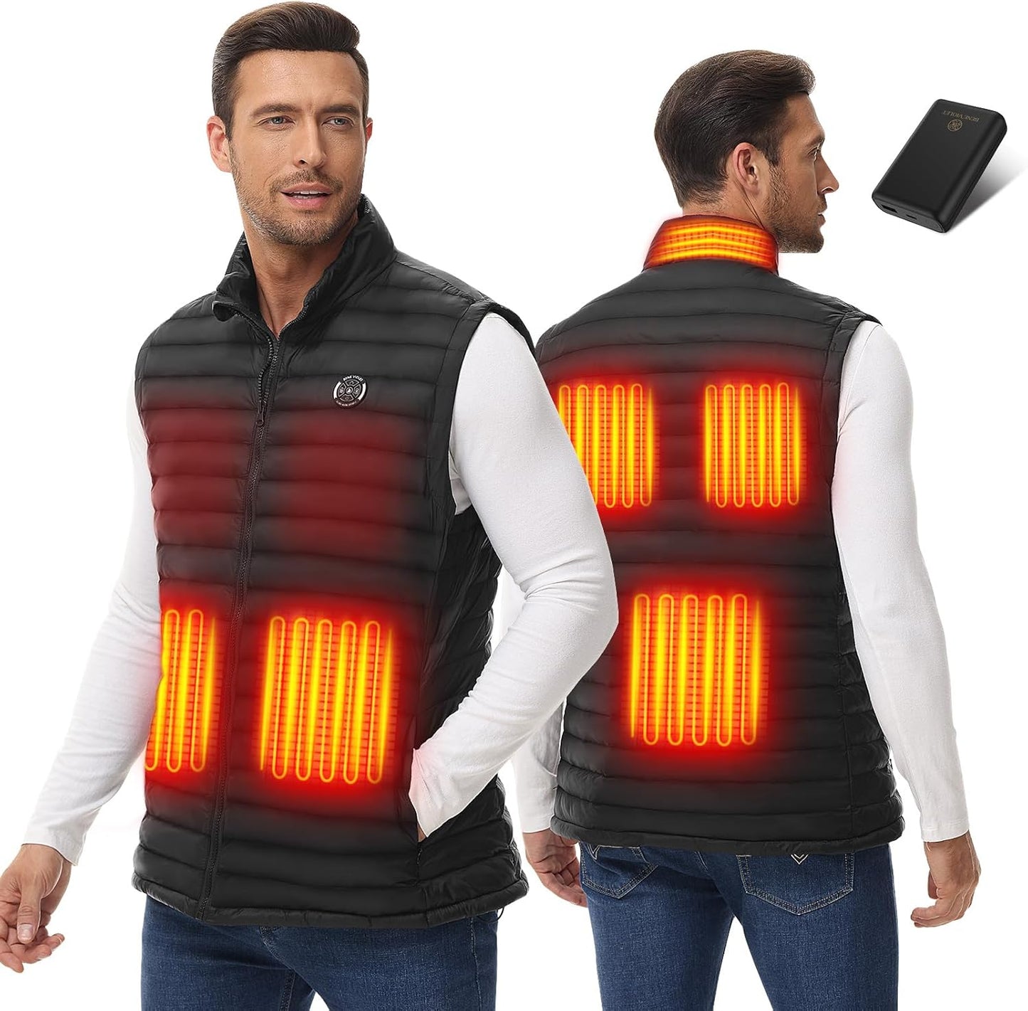 Men's Lightweight Heated Vest with Battery Pack for Comfort