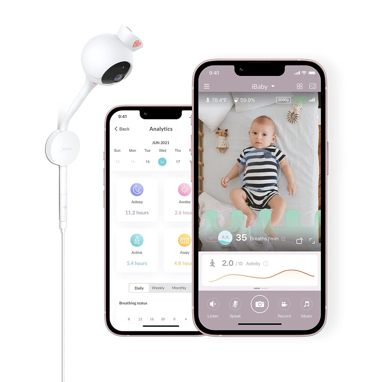 iBaby Smart Breathing Monitor - Track Baby's Safety