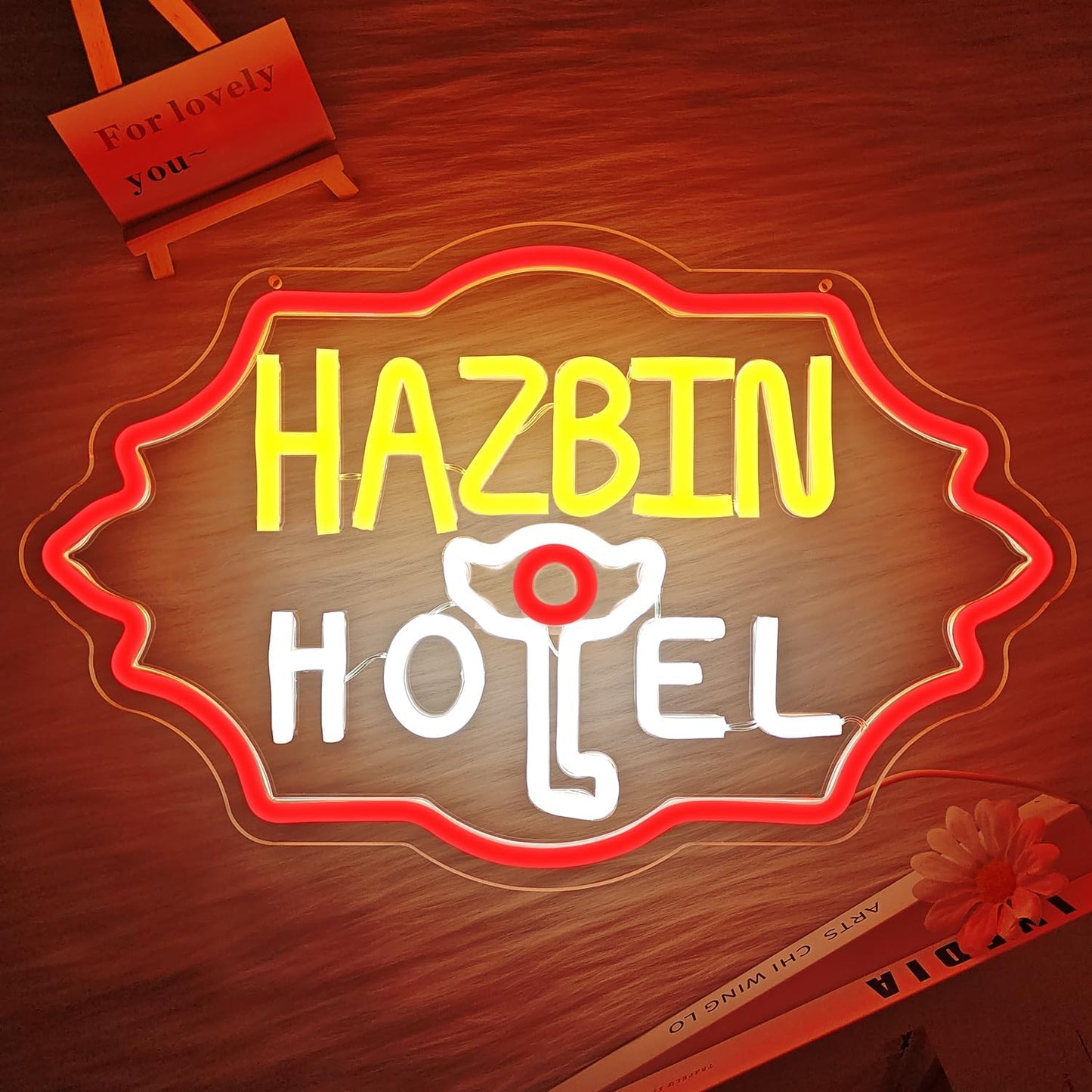 Hazbin Hotel Neon Signs for Wall Decor with Dimmable LED Lights