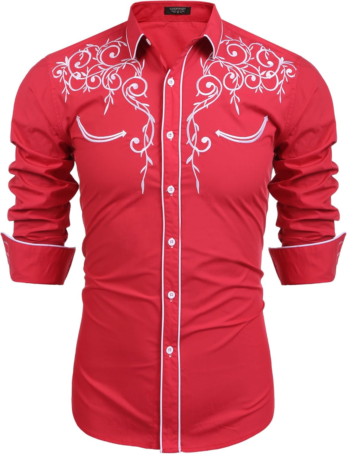 COOFANDY Men's Western Cowboy Shirts for Stylish Comfort