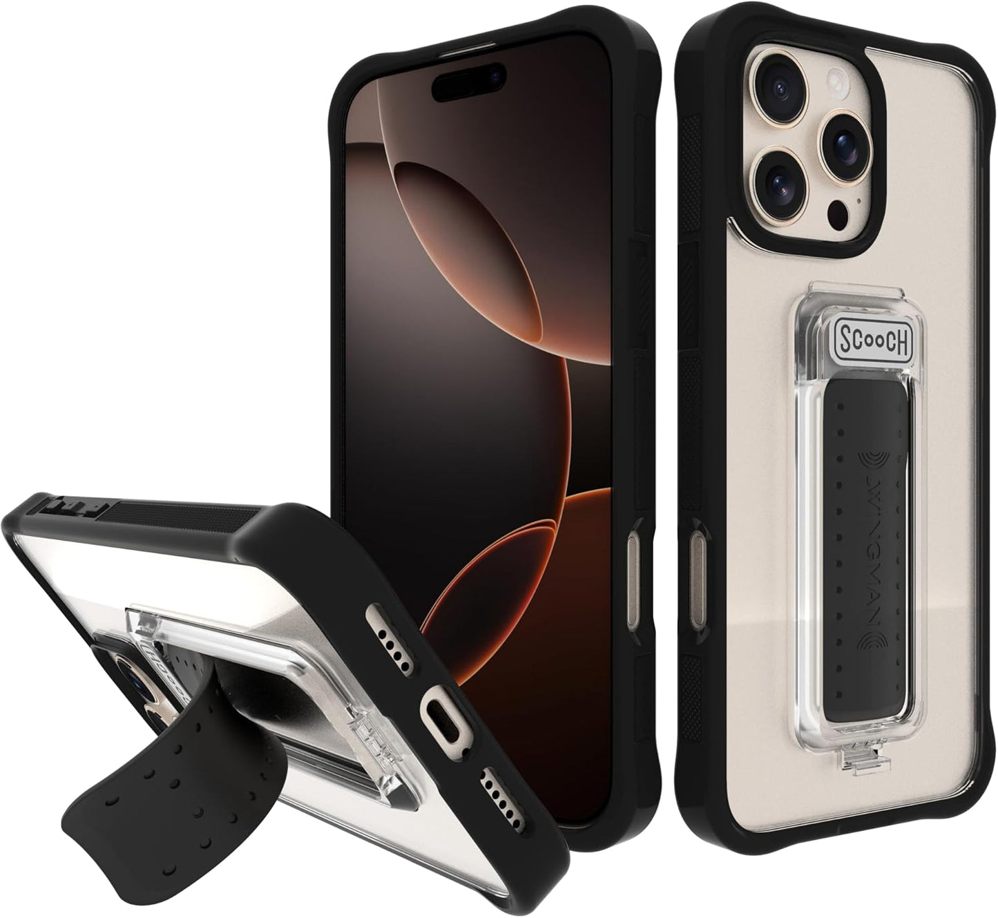 Scooch iPhone 16 Pro Max Case with Kickstand and Grip Features