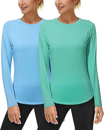 Roadbox Women's Long Sleeve UV Sun Shirts for Workout & Swim