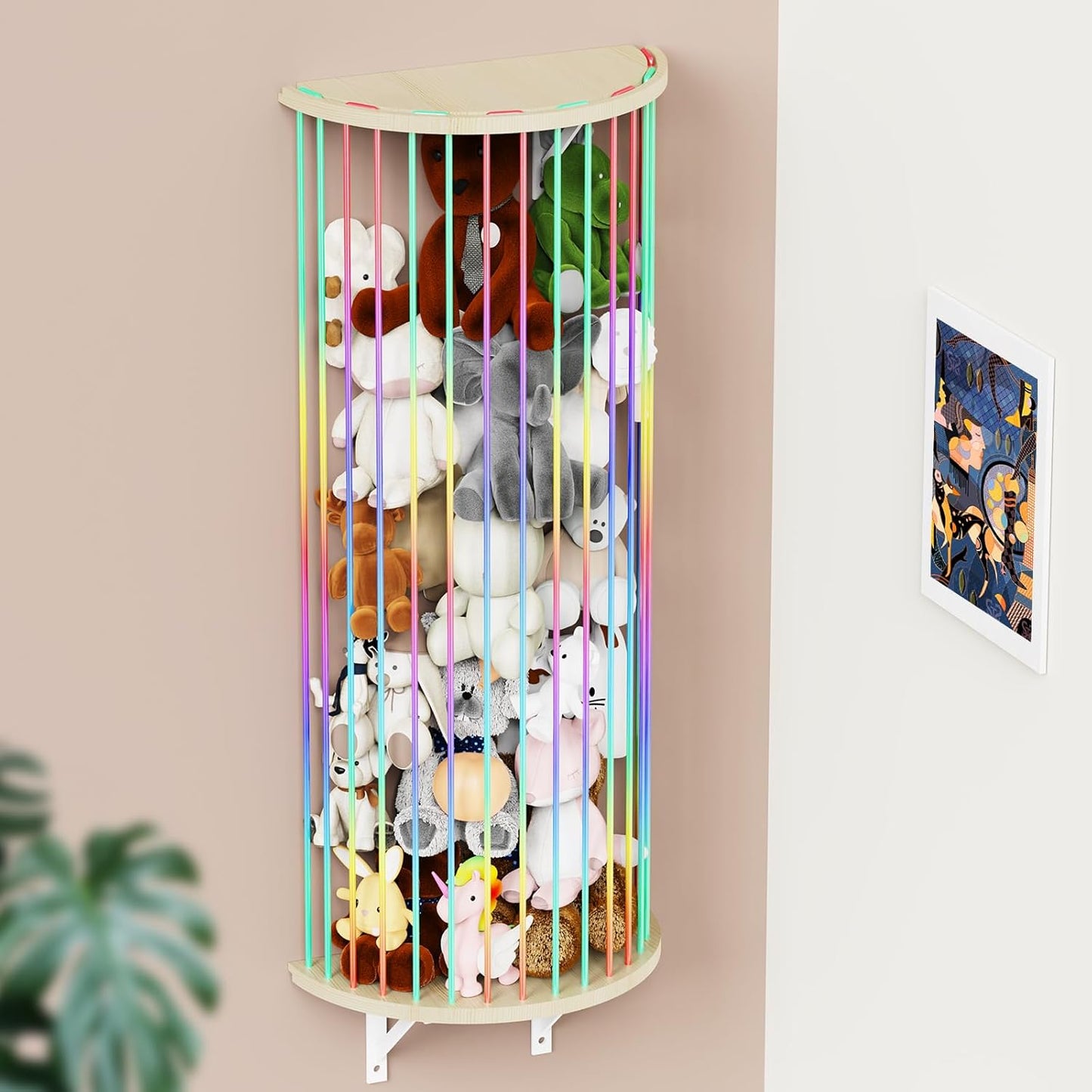 Stuffed Animal Storage Hammock for Kids Room Organization