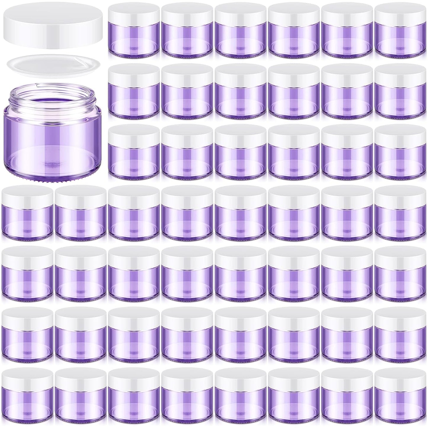 48 Pcs 2 oz Glass Jars with Lids for Travel and DIY Projects