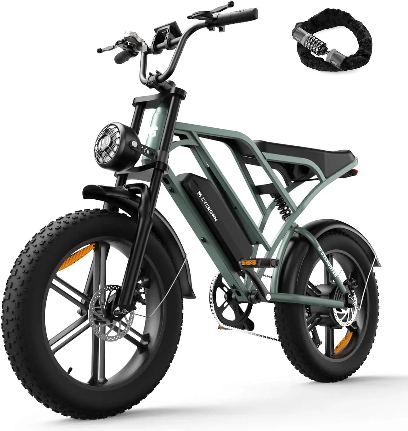 CycHunter Electric Bike for Adults with Dual Battery Power