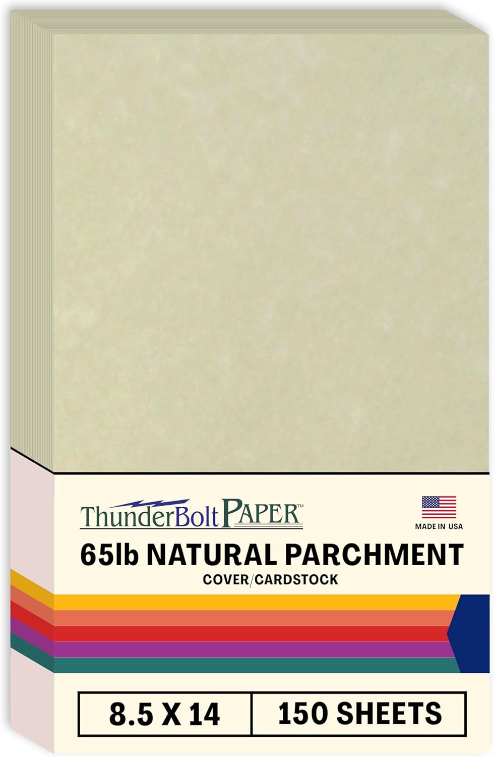 150 Natural Parchment 65lb Cover Paper Sheets for Crafting