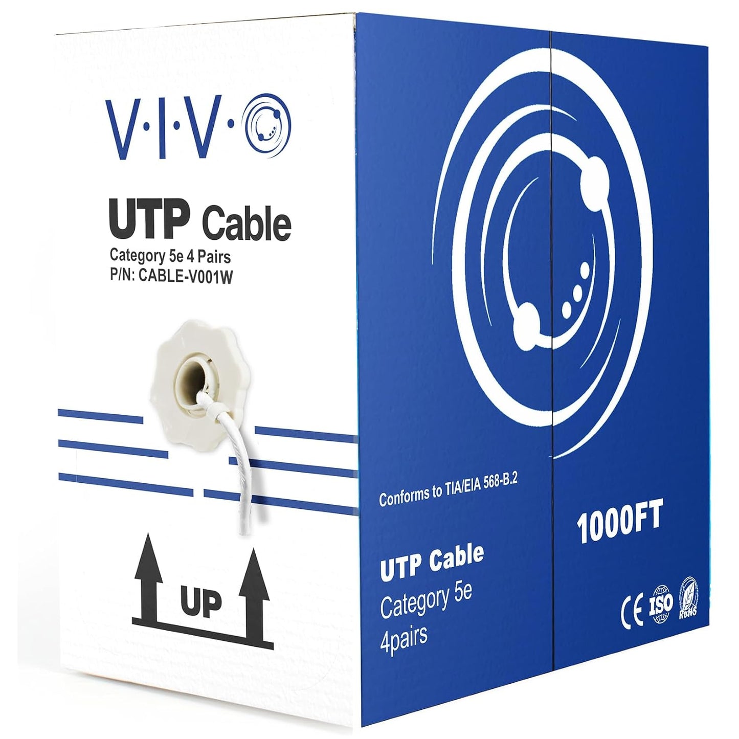 VIVO 1,000ft Bulk Cat5e Wire for Reliable Network Connections