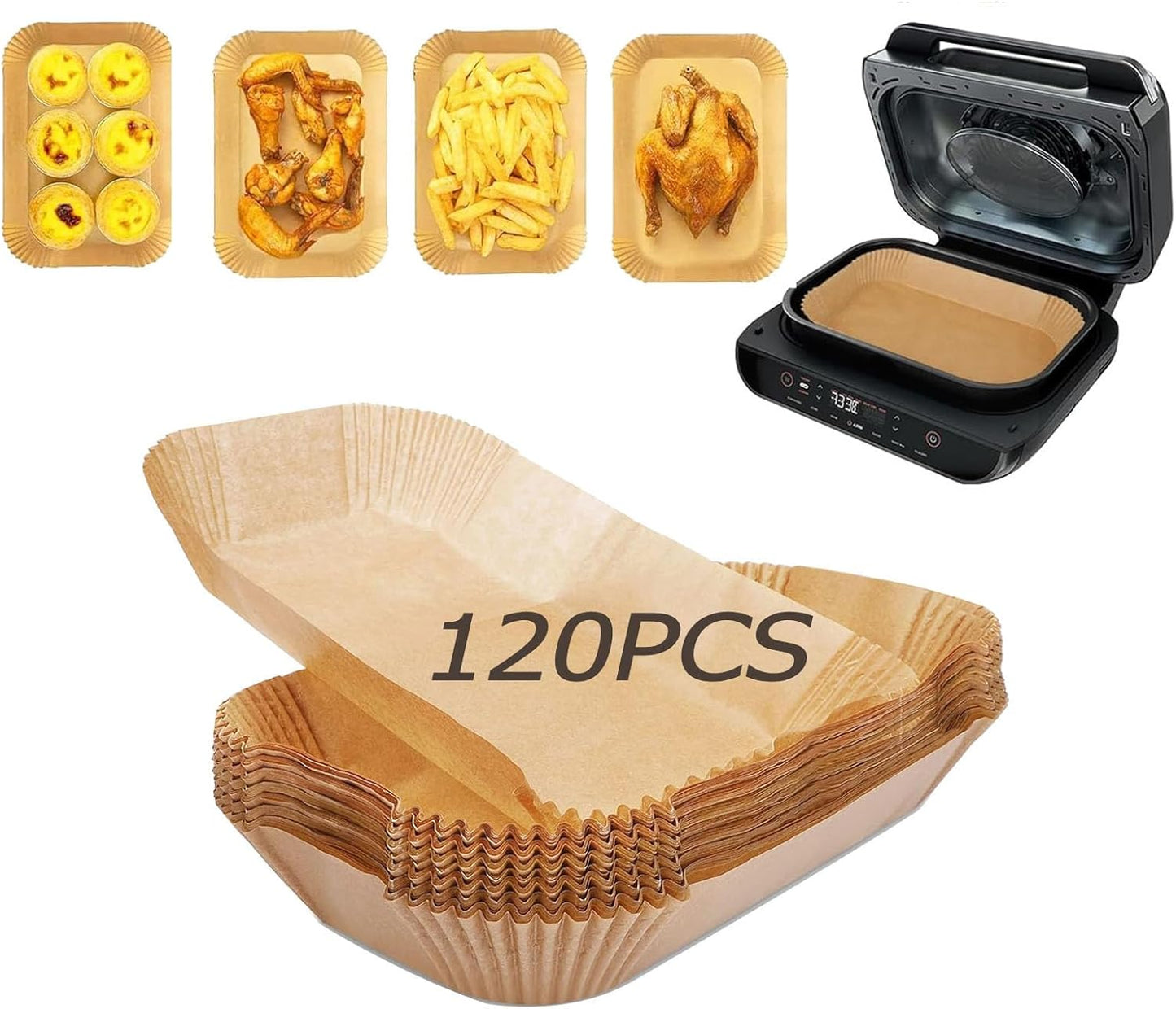 120 Pcs Ninja Compatible Air Fryer Liners