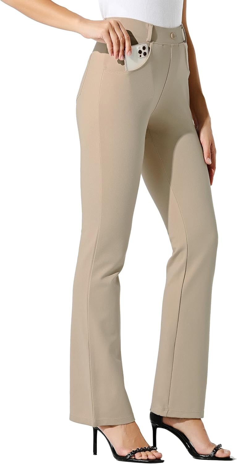 Willit Women's Yoga Dress Pants Bootcut Stretch Work Slacks