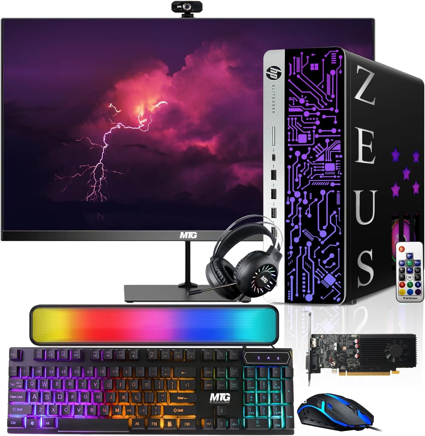 HP G3 Gaming Desktop PC with Intel i7 and RGB Gaming Kit