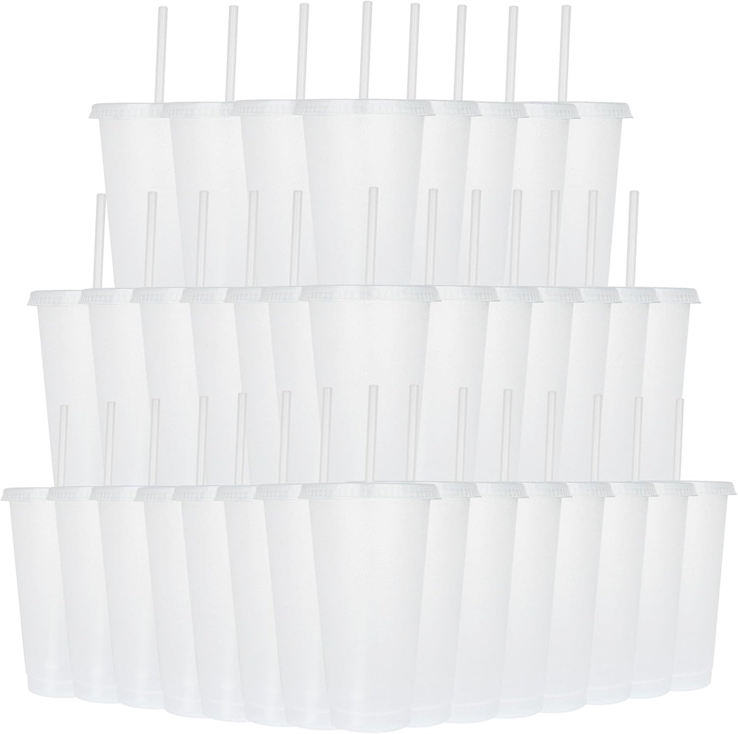 36 Pack Plastic Reusable Cups for Parties and Travel Needs
