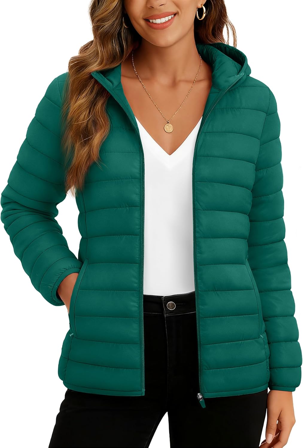 TACVASEN Women's Lightweight Puffer Jacket for Winter Comfort