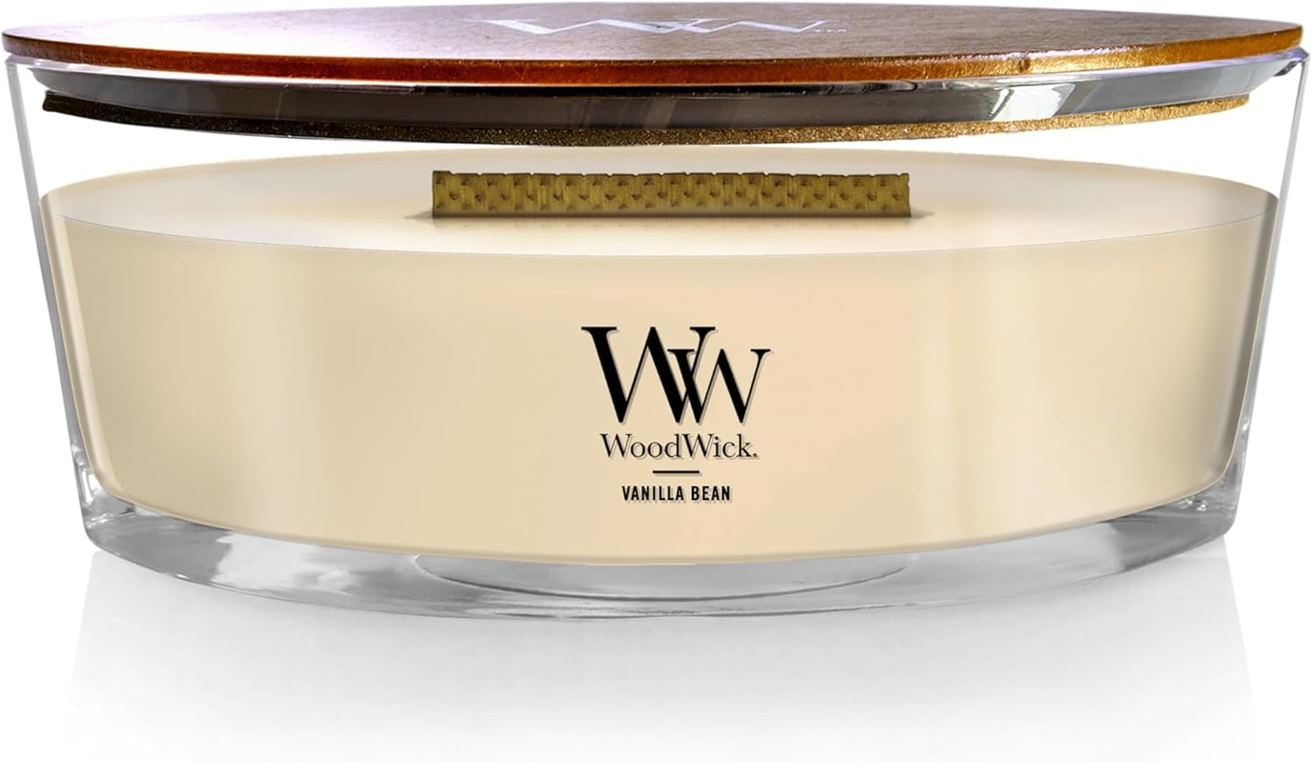 Woodwick Ellipse Scented Candle Vanilla Bean for Cozy Ambiance