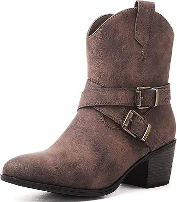 GLOBALWIN Women's Mid Calf Cowboy Boots for Stylish Comfort