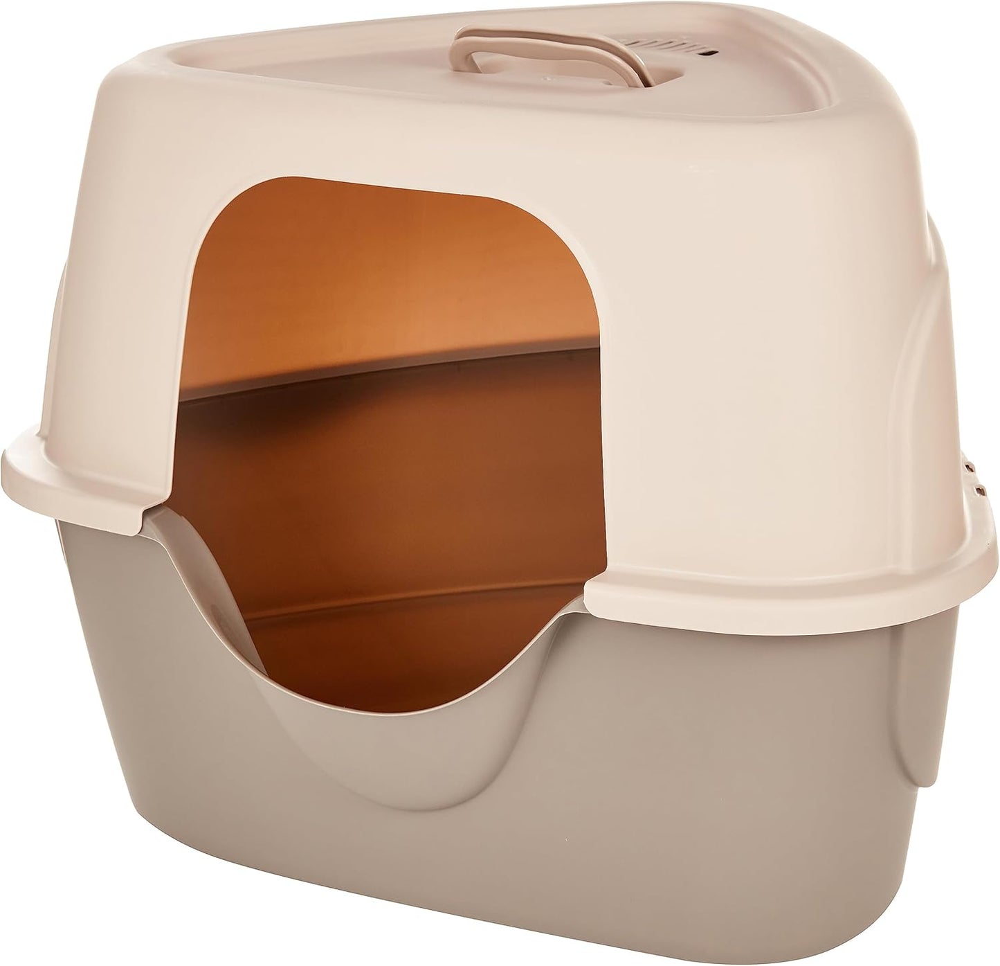 Hooded Cat Litter Box with Lid for Easy Access and Odor Control
