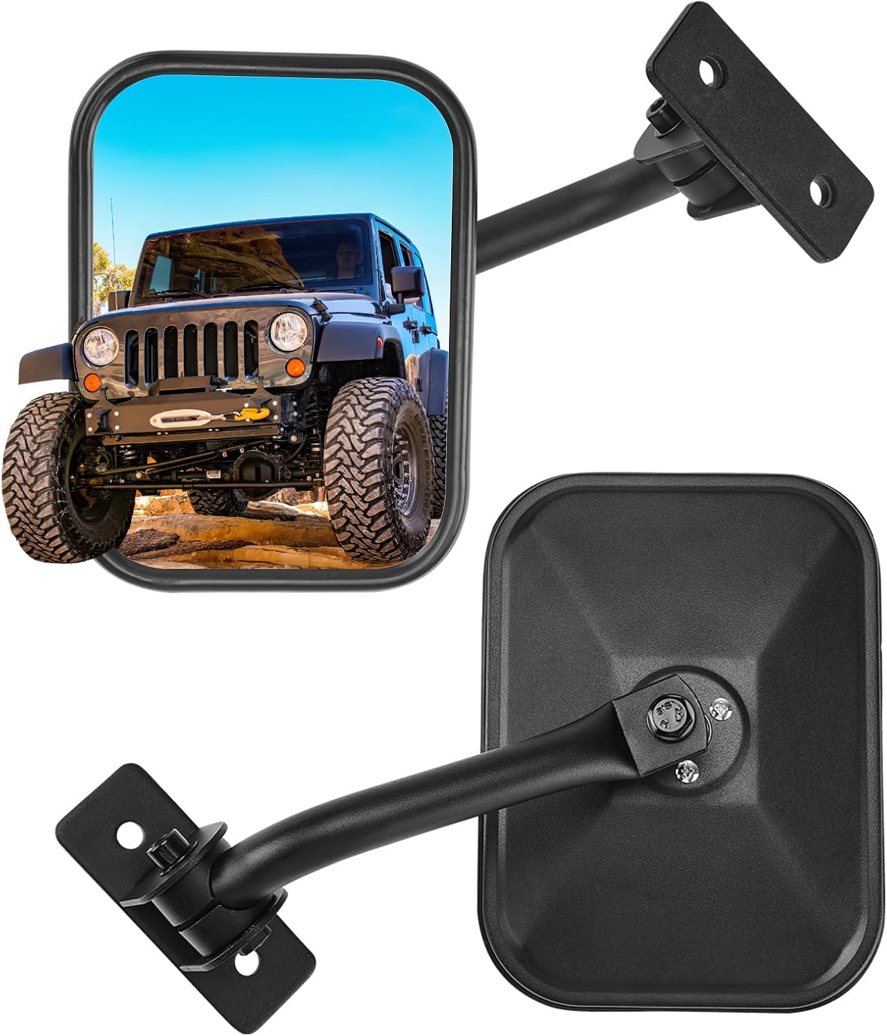 JOYTUTUS Side View Mirrors for Wrangler TJ JK JKU 1997-2018