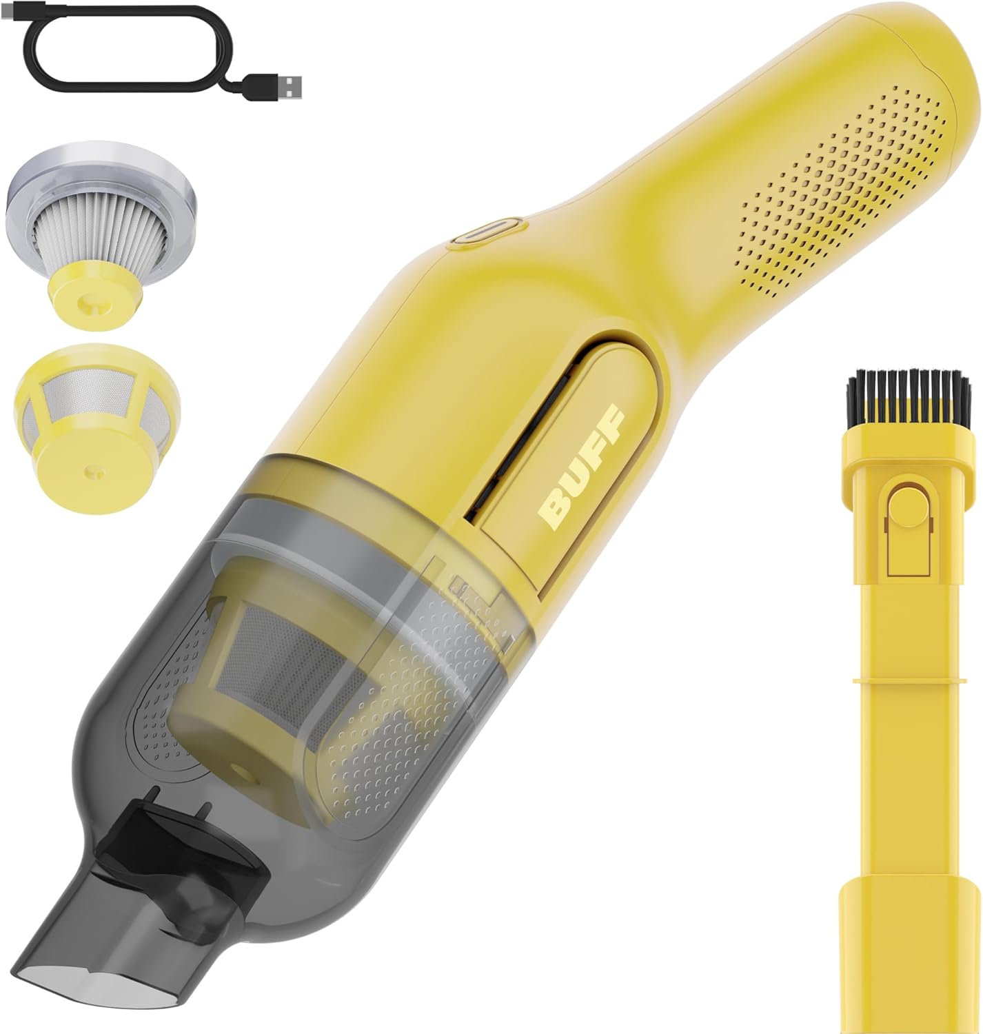Powerful Cordless Car Vacuum - Yellow