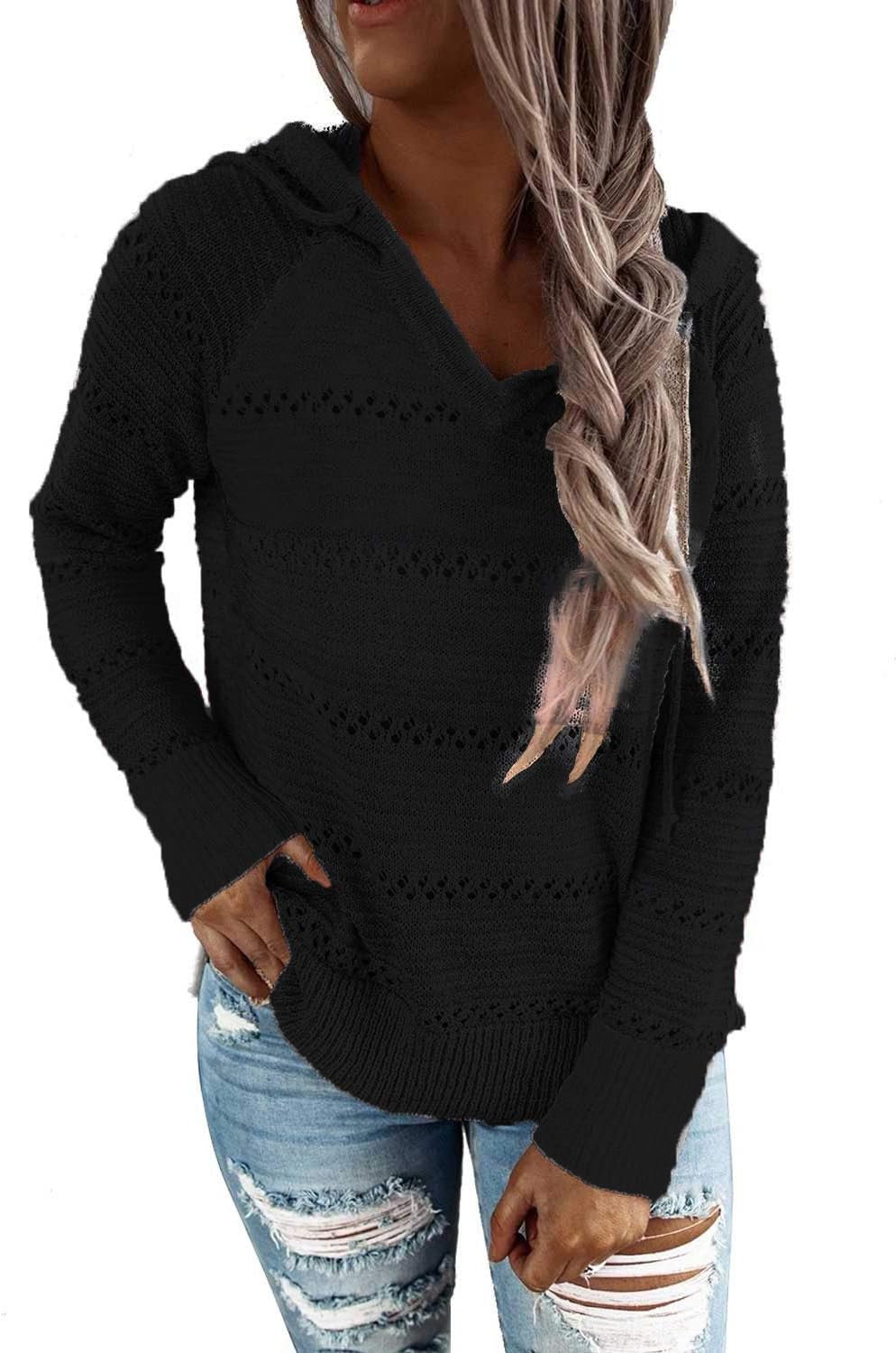 FEKOAFE Women's Striped Color Block Hoodies for Fall Fashion