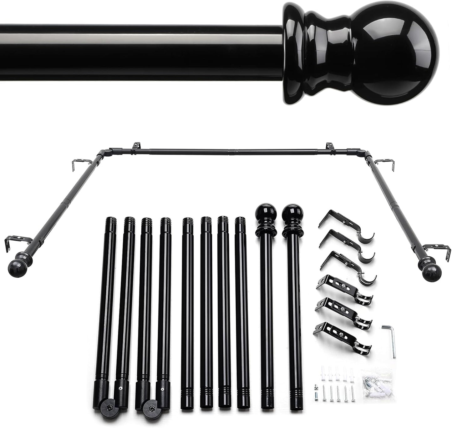 INFLATION Bay Window Rods - Expand to Fit