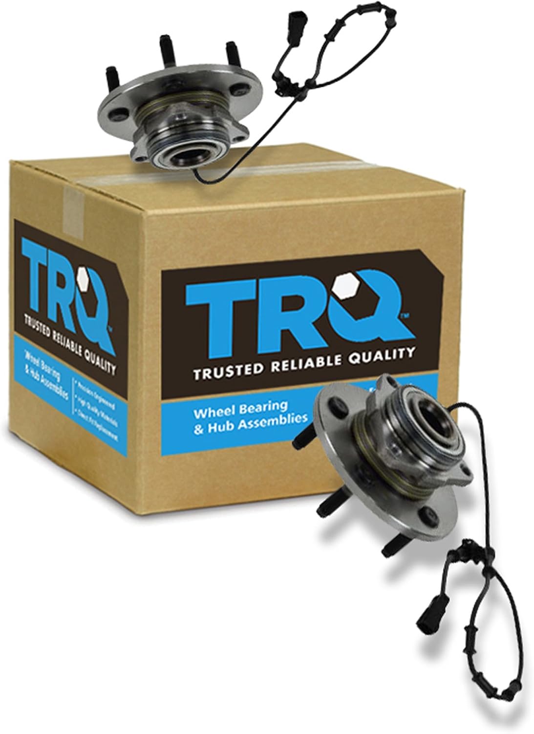 TRQ Front Wheel Bearing & Hub Assembly Set for Dodge Ram 1500