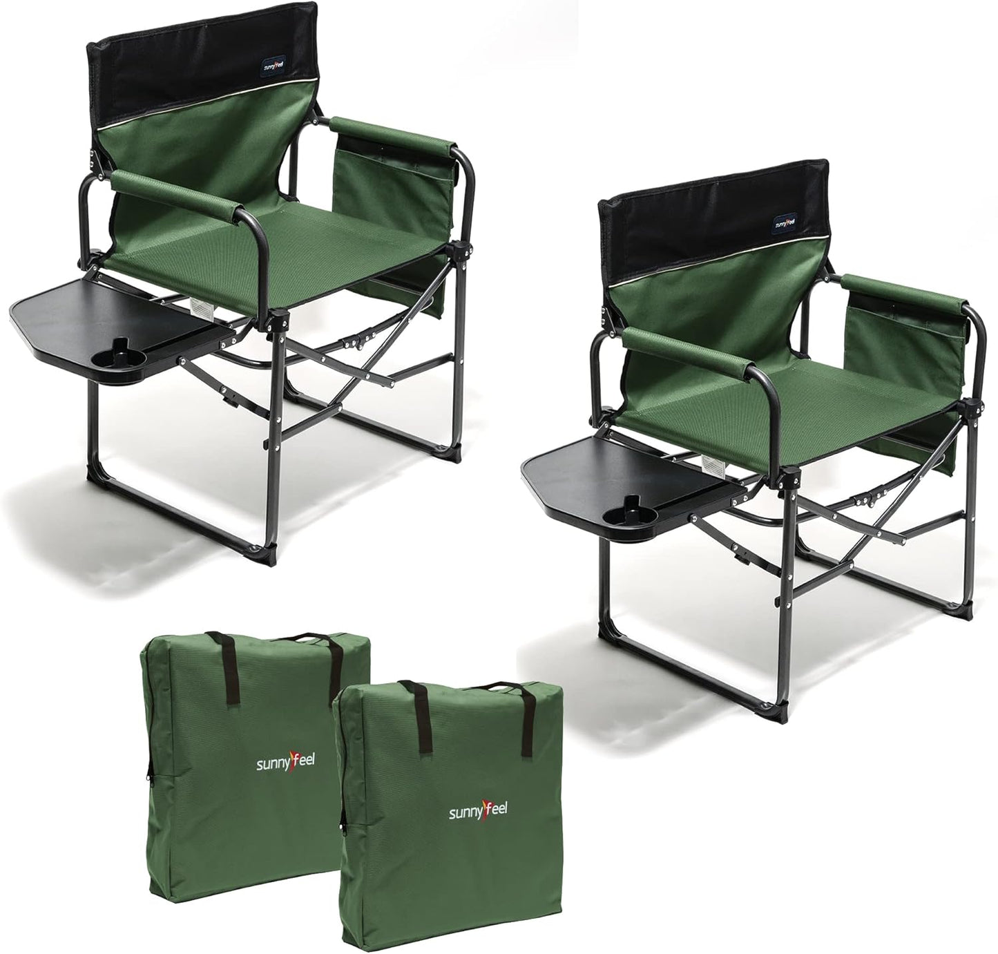 SUNNYFEEL Camping Directors Chair: Heavy Duty & Portable Design
