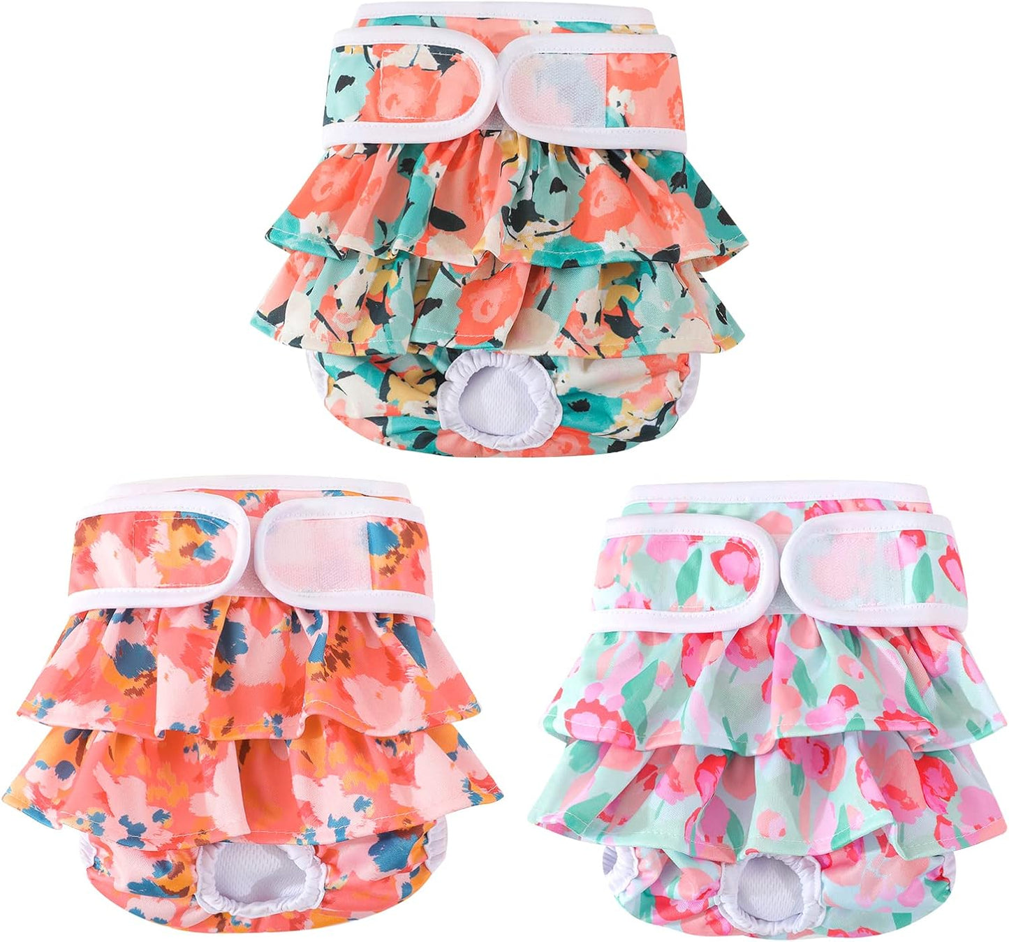 3 Pack Washable Dog Diapers: Highly Absorbent & Leak-Proof XS