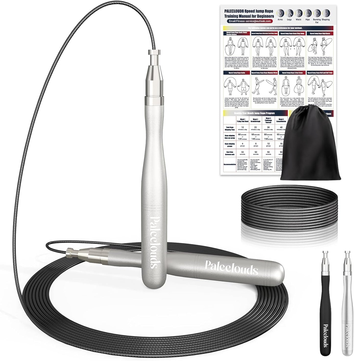 360Double Ball Bearing Speed Jump Rope Set