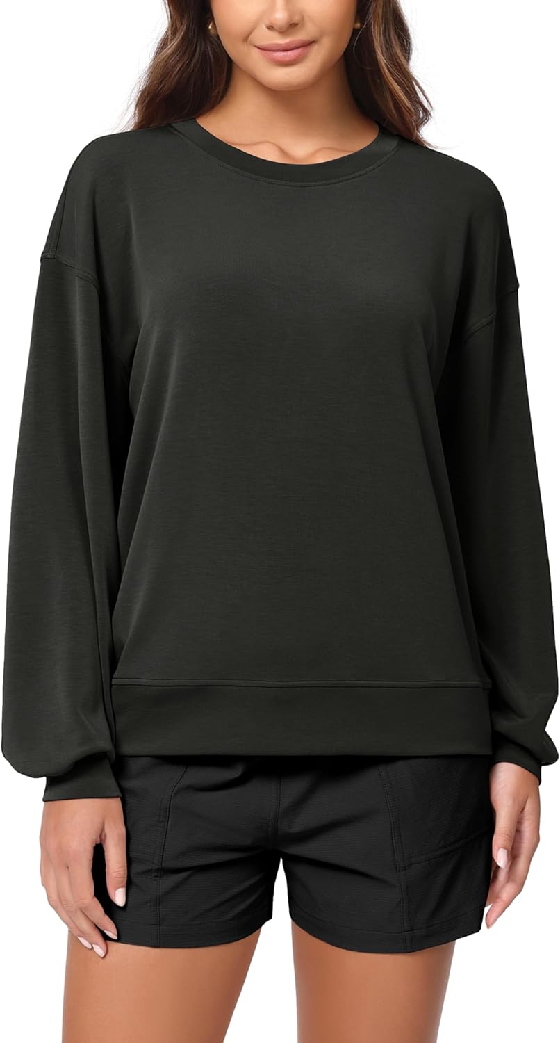 ODODOS Soft Oversized Sweatshirt: Cozy Crew Neck Style