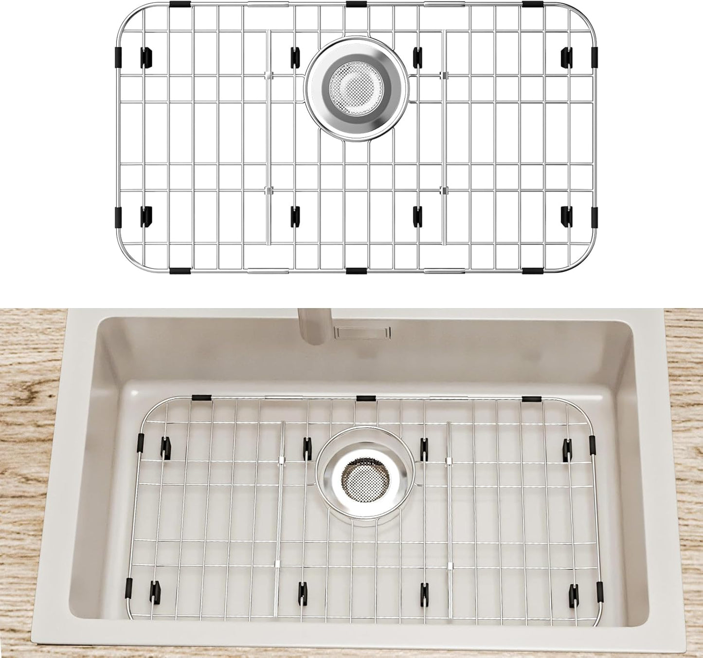 23 x 13 Stainless Steel Sink Grid for Kitchen Sink Protection