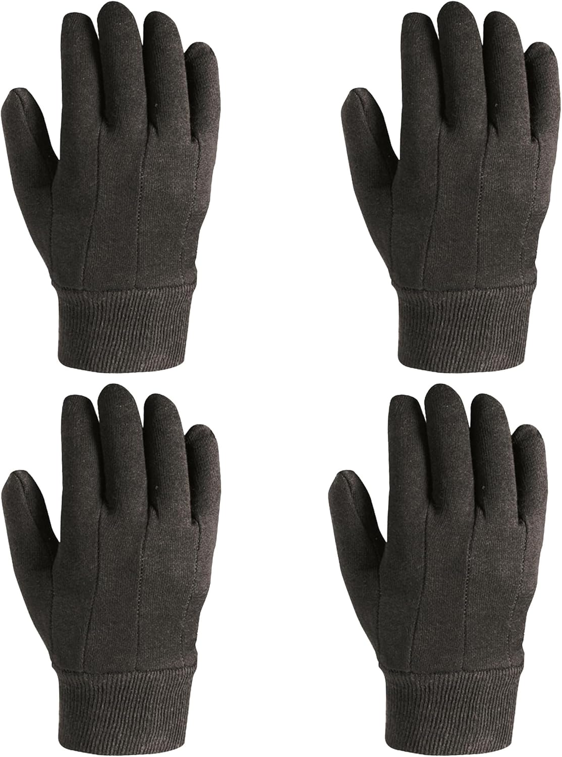 Brown Jersey Gloves - 2 Pairs for Tough Jobs!