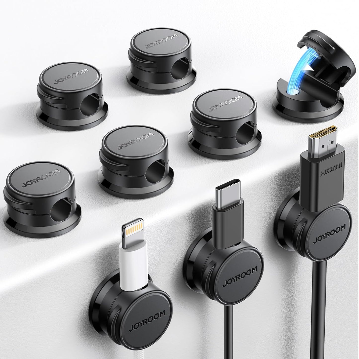 JOYROOM Magnetic Cable Clips - Tidy Cords Easily!