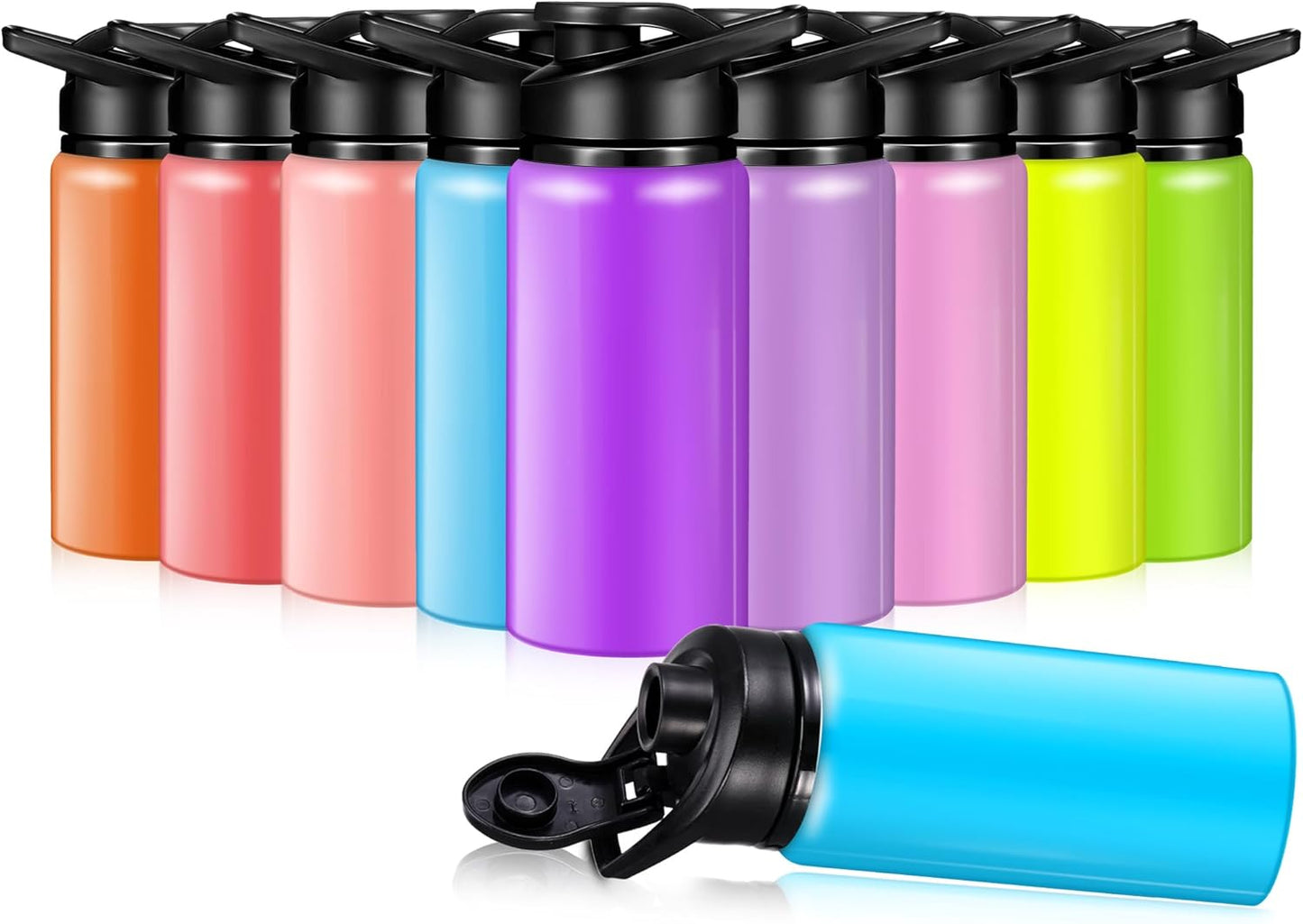 10 Pcs Reusable Aluminum Water Bottles for Outdoor Sports